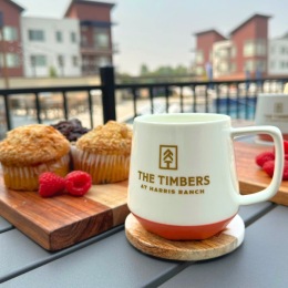 You've made it to Friday! Join us this morning for pastries and coffee in the clubhouse - available 9 - 11 am! Instagram post from @timbersatharrisranch on August 23, 2024 11:00:00am